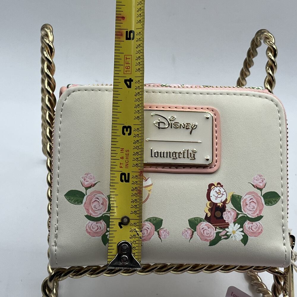 Loungefly Disney Beauty and the Beast Belle Small Zip Around Wallet Beige NWT - Picture 8 of 16